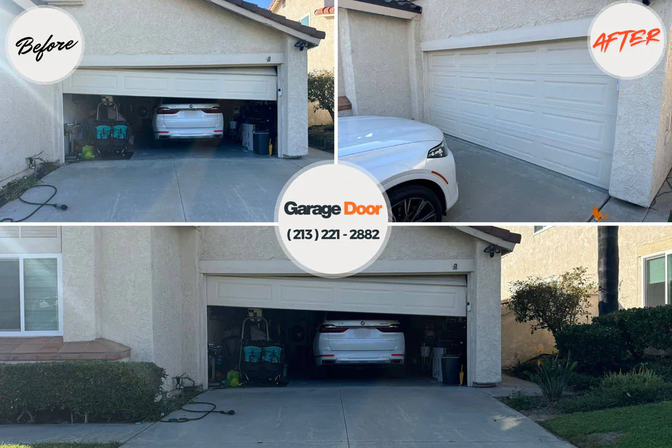 Before and after: garage door repair Dublin, PA